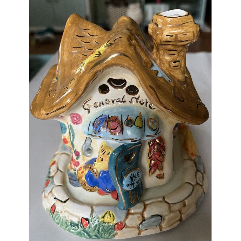 Vintage The Lights of Cobblestone Village General Store Tea Light Holder 2001